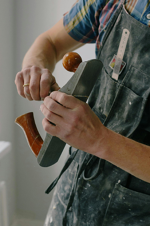 Craftsman with hand plane